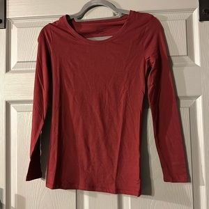 Red long sleeve with tags on